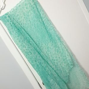 Turquoise Cheeta Print Scarf